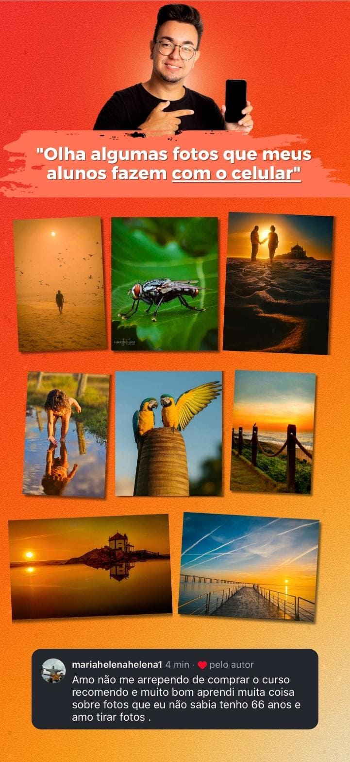 Fotos que alunos fazem com o celular - exemplos e depoimento